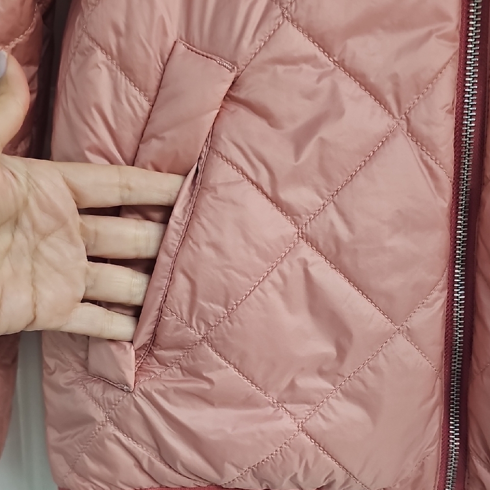 Express Women's Puffer Jacket - Dusty Rose Color Sz Med - Picture 3 of 10